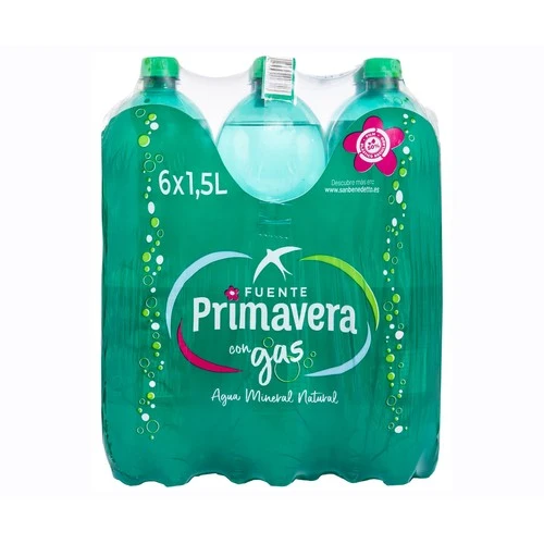 FUENTE PRIMAVERA AGUA C/GAS 6x1,5 LTR.