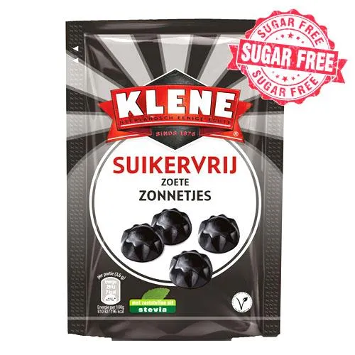 Klene Zonnetjes (sun shaped) Sugar Free Licorice 100 g