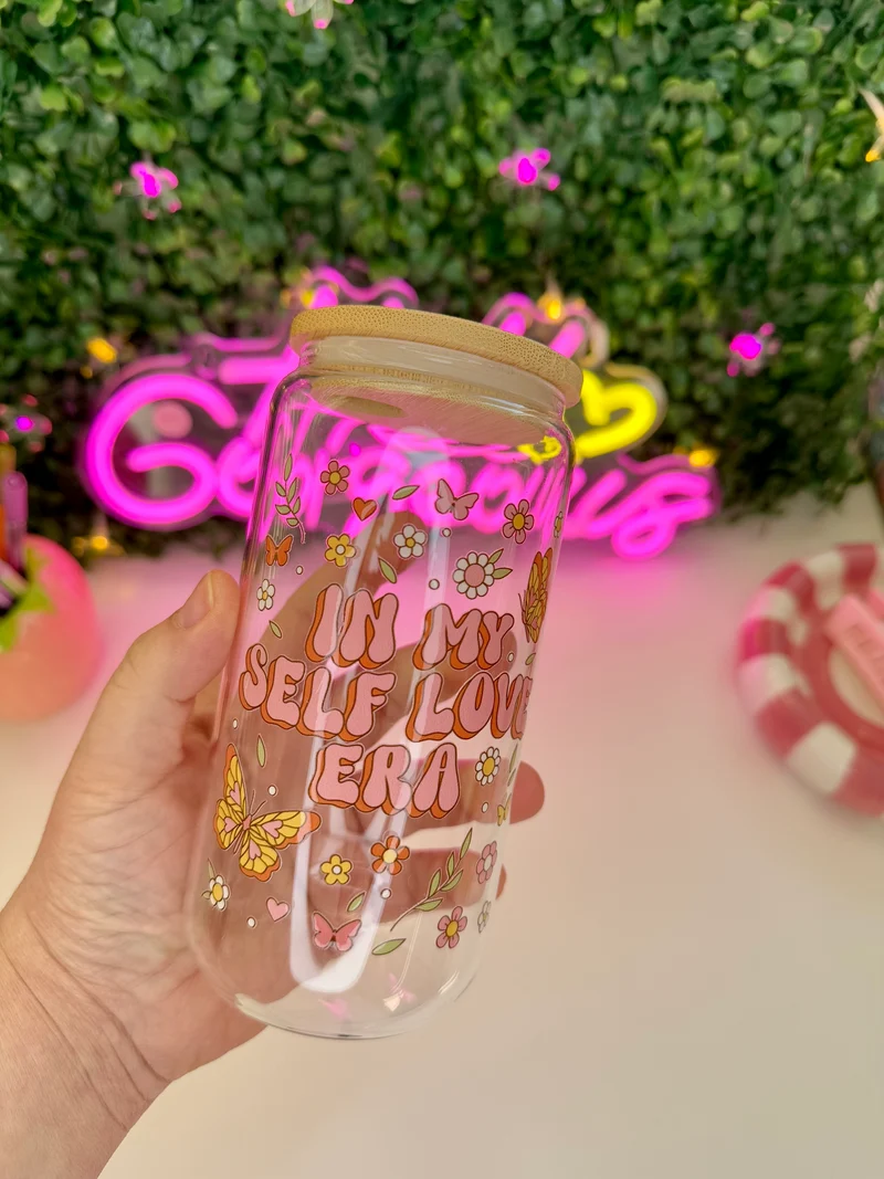 Drinkglas met rietje | In my self love era