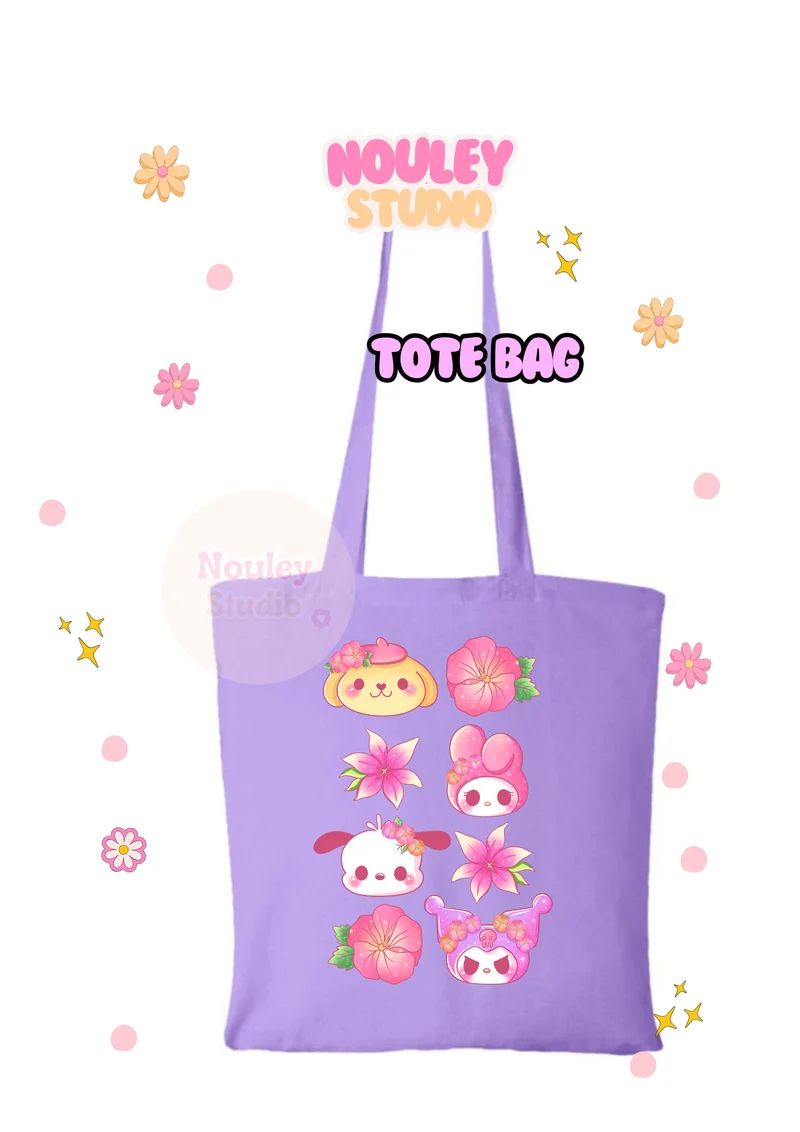 Hawaii kawaii purple bag