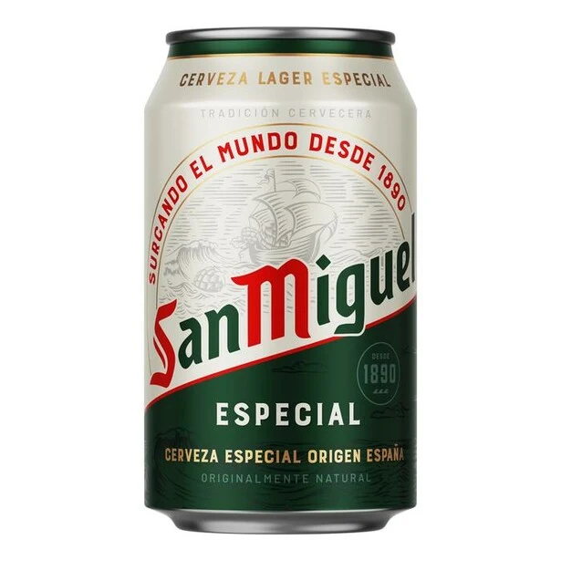 SAN MIGUEL CERVEZA LATA 28x33 CL.