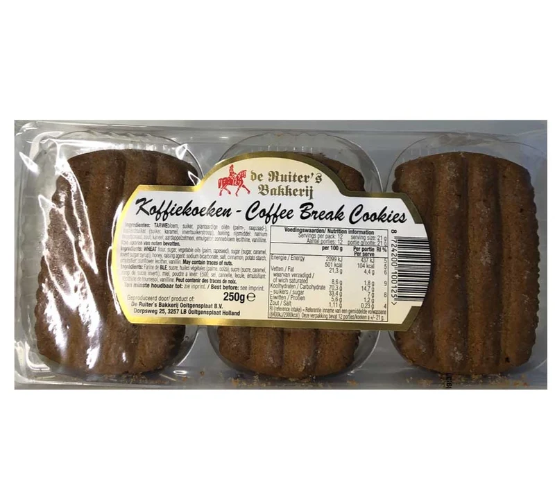 De Ruiter Coffee Break Cookies 250g
