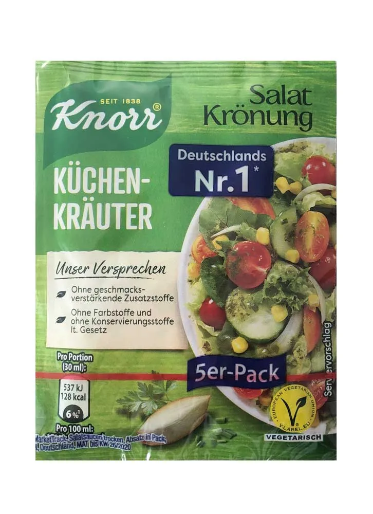 Knorr Salat Kronung Kuchenkrauter Art 5pk 45g