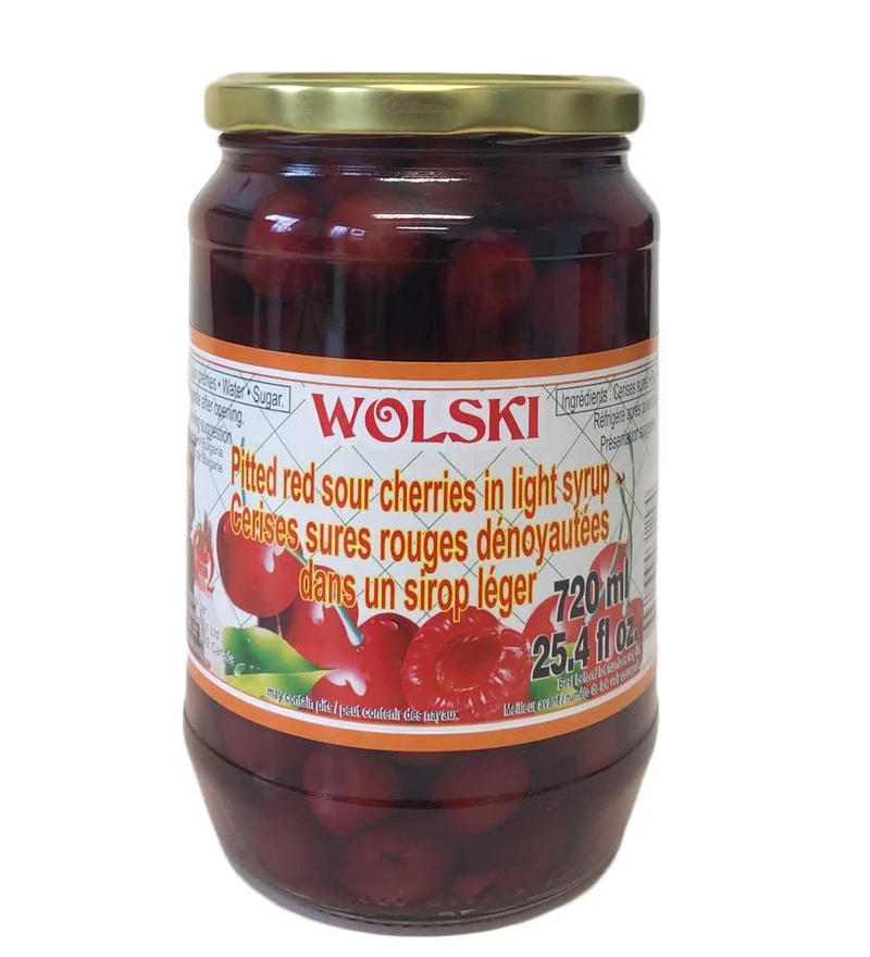 Wolski Sour Pitted Cherries 720ml
