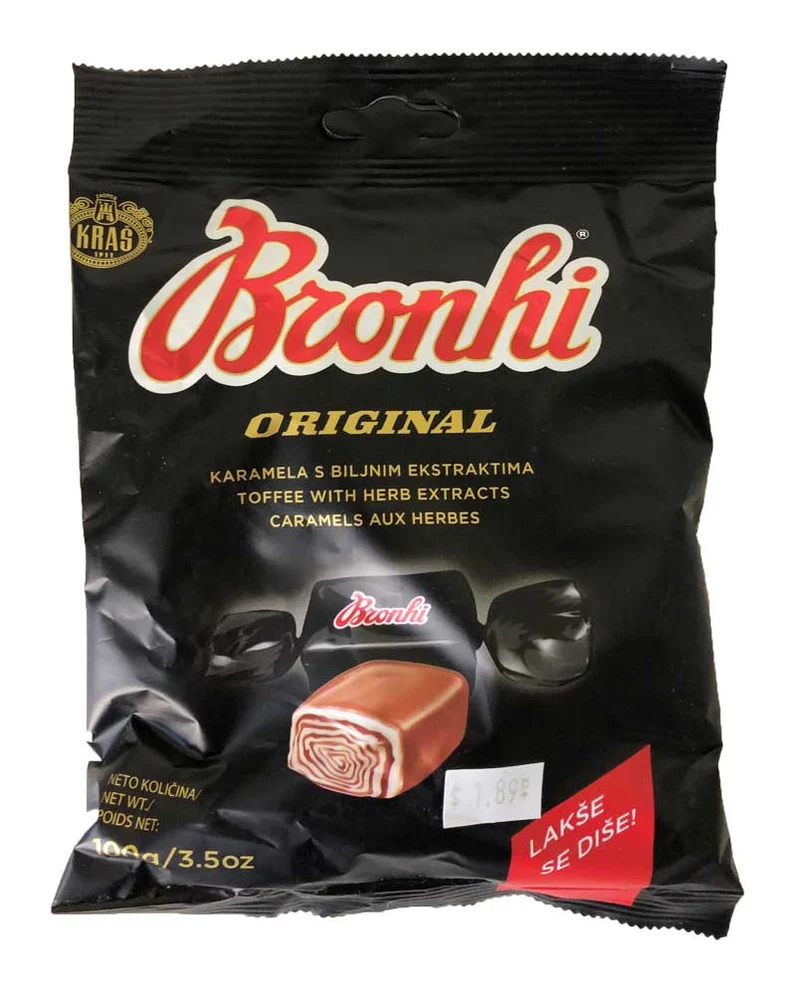 Kras Bronhi Original Herb Toffees 100g