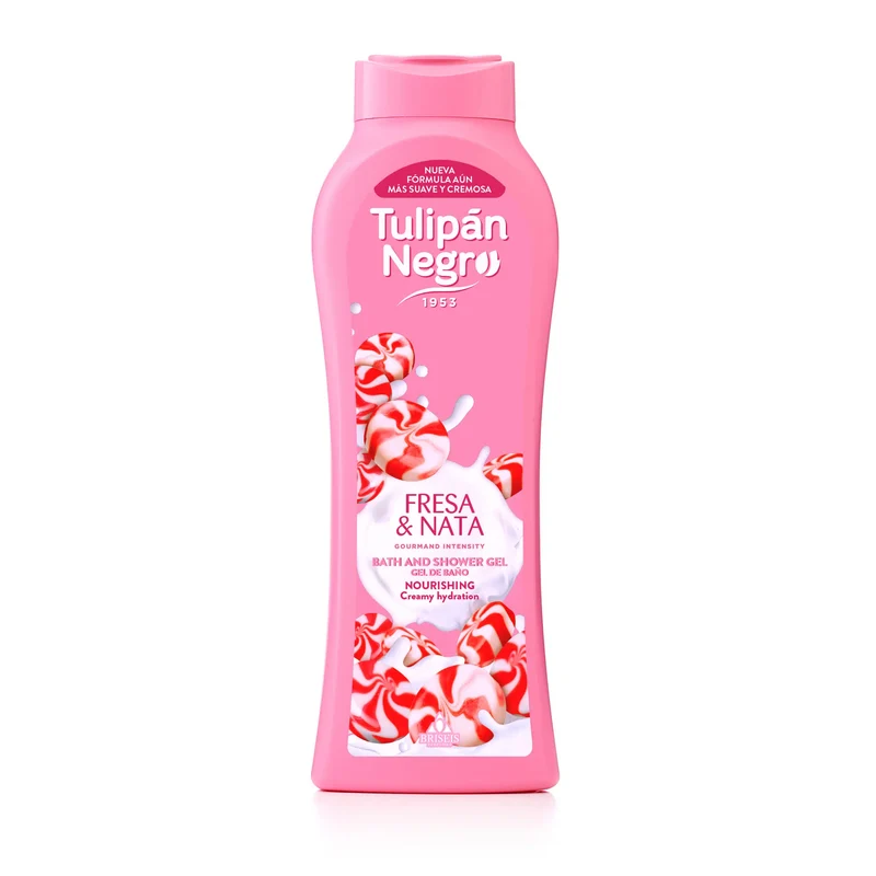 TULIPAN NEGRO GEL FRESA/NATA 650 ML.