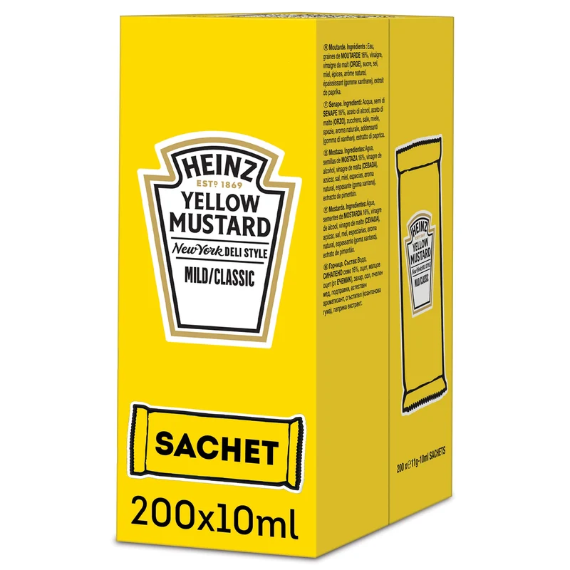 HEINZ MOSTAZA SOBRES 200x10 ML.