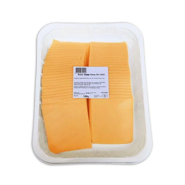 LA FUENTE CHEDDAR ROJO LONCHAS 1 KG.
