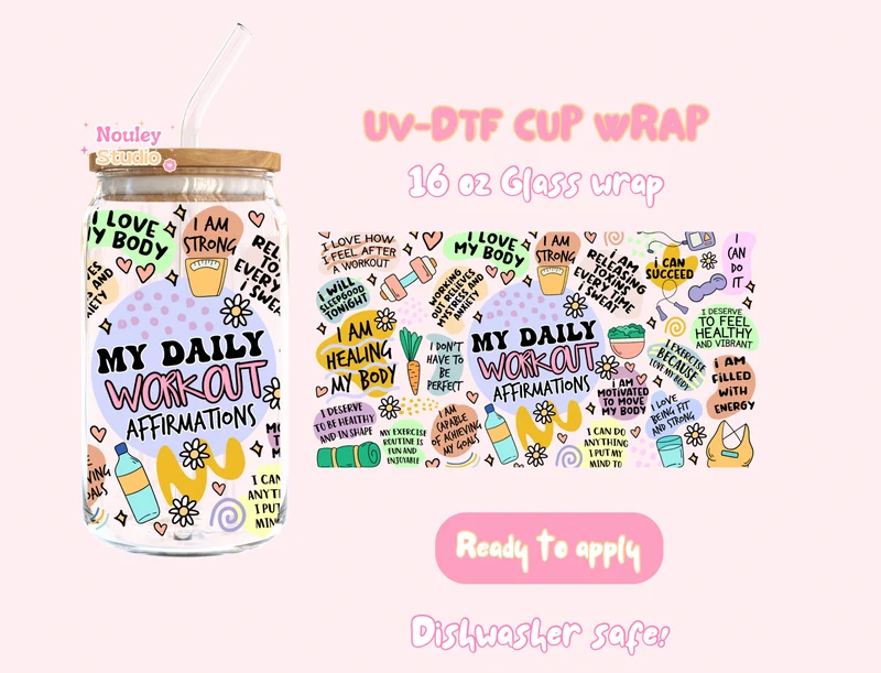 UV-DTF Cup wrap | Work Affirmation