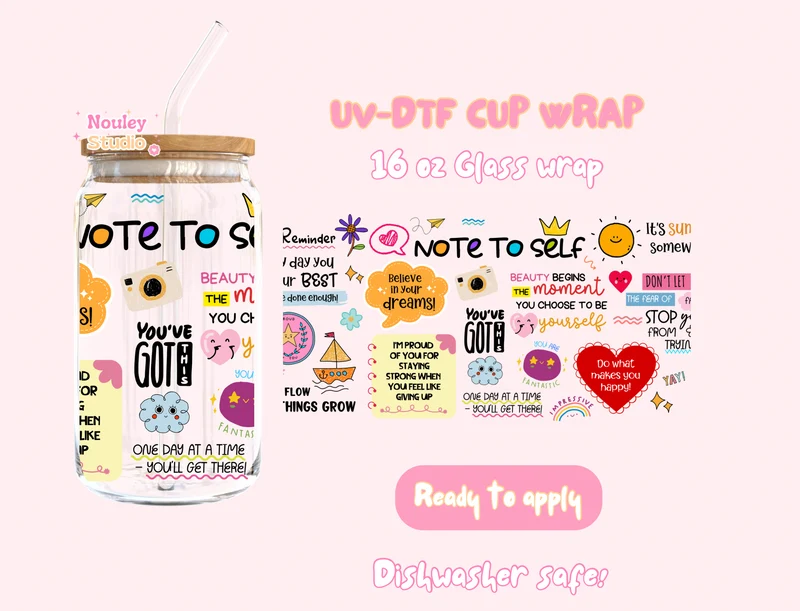 UV-DTF Cup wrap | Note to yourself