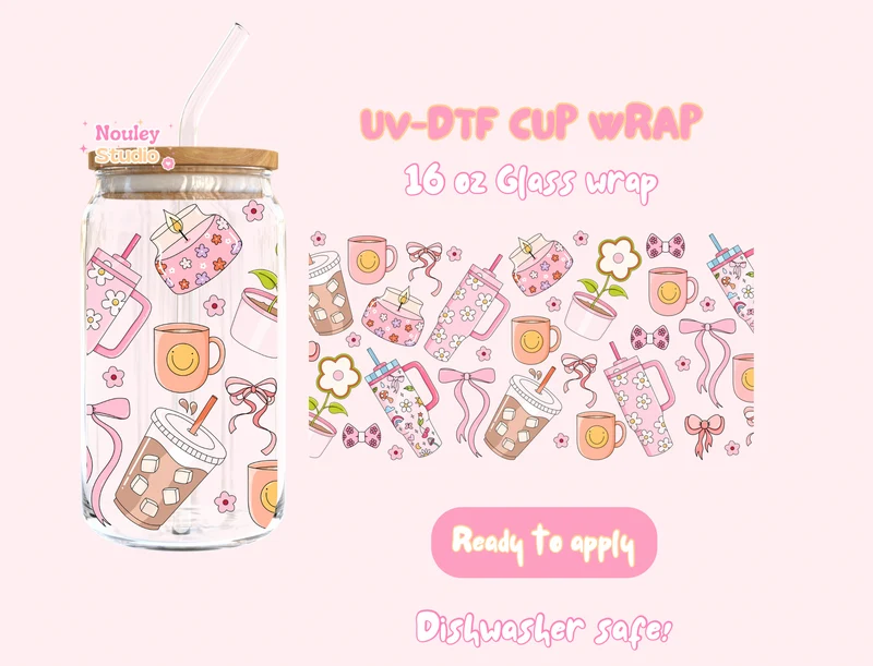 UV-DTF Cup wrap | Sweet Girly
