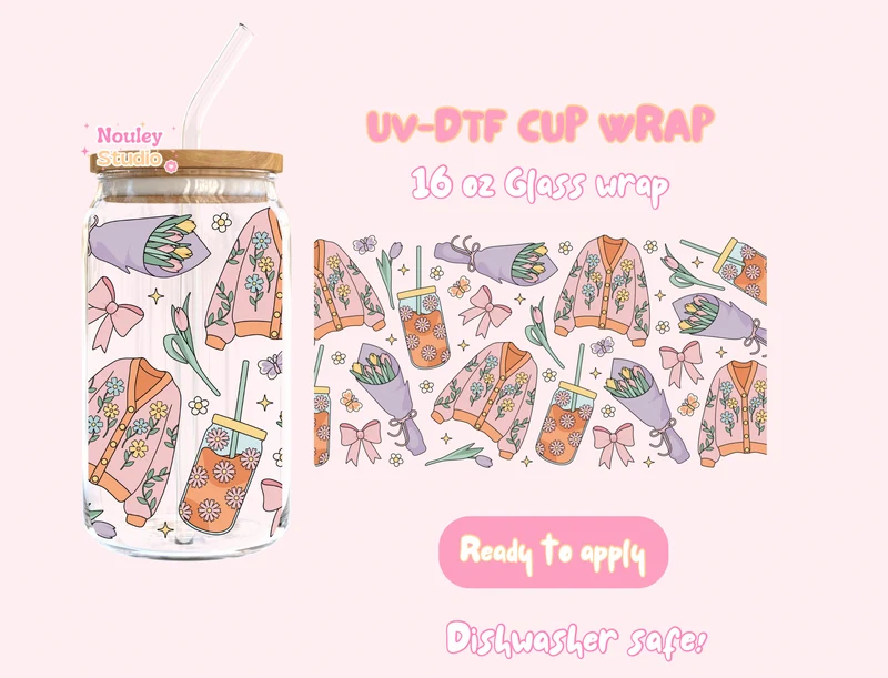 UV-DTF Cup wrap | Girly spring era