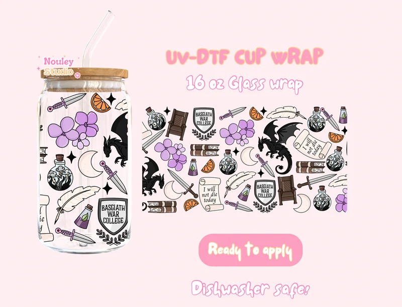 UV-DTF Cup wrap | Dragon Bookish