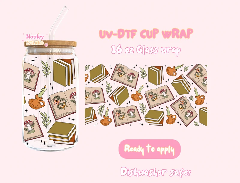 UV-DTF Cup wrap | Goblincore Books