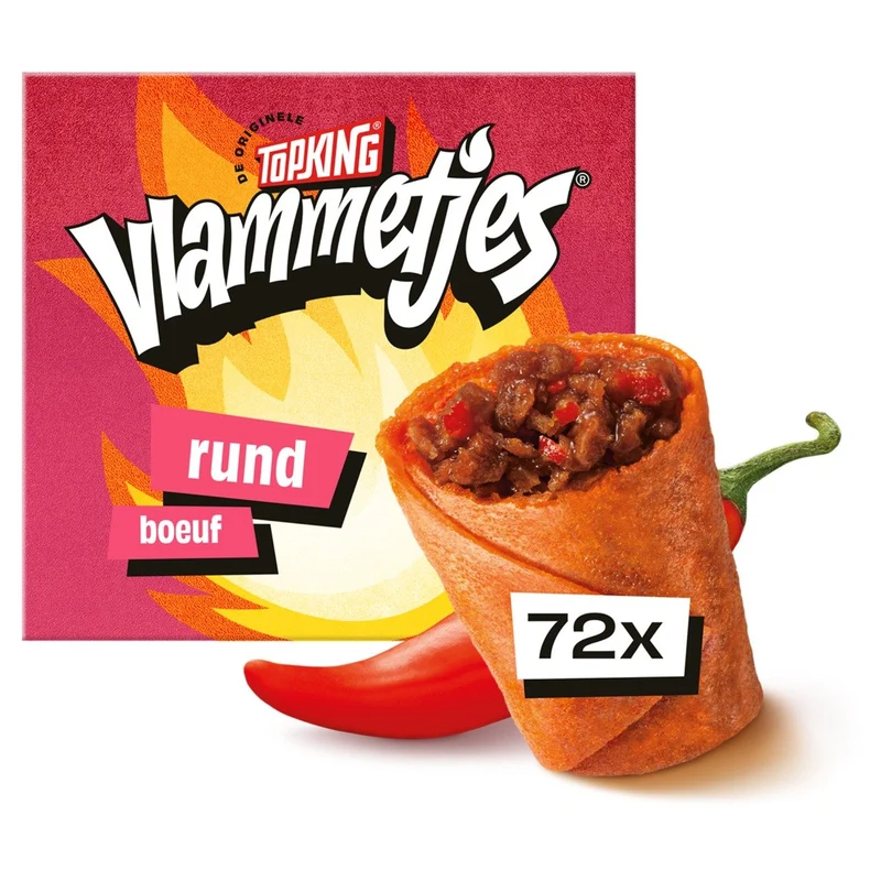 TOPKING VLAMMETJES (MINI ROLLITOS) 72x18 GR.