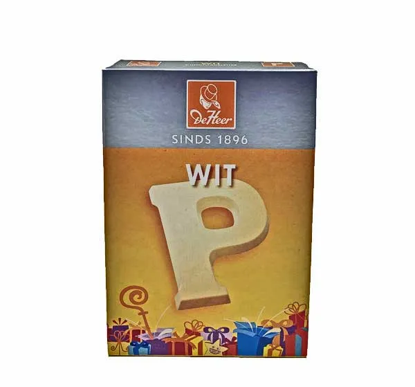 De Heer White Chocolate Letters 65 g