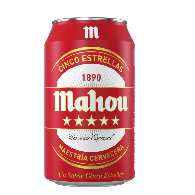 MAHOU 5 ESTRELLAS LATA 24x33 CL.