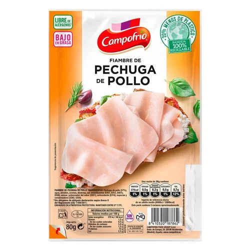 CAMPOFRÍO PECHUGA POLLO LONCH. 75 GR.