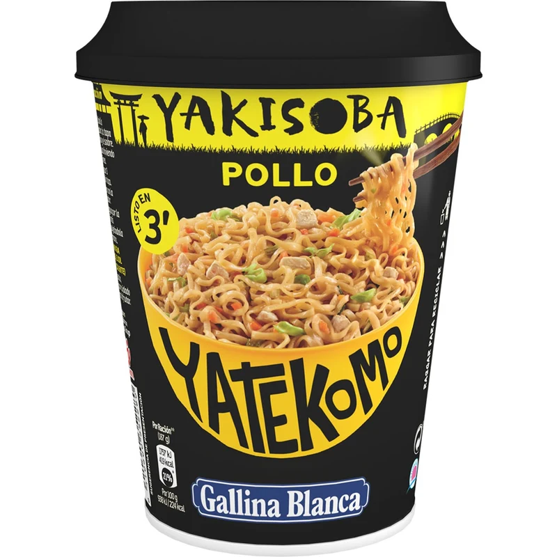 YATEKOMO G.B. YAKISOBA POLLO VASO 93 GR.