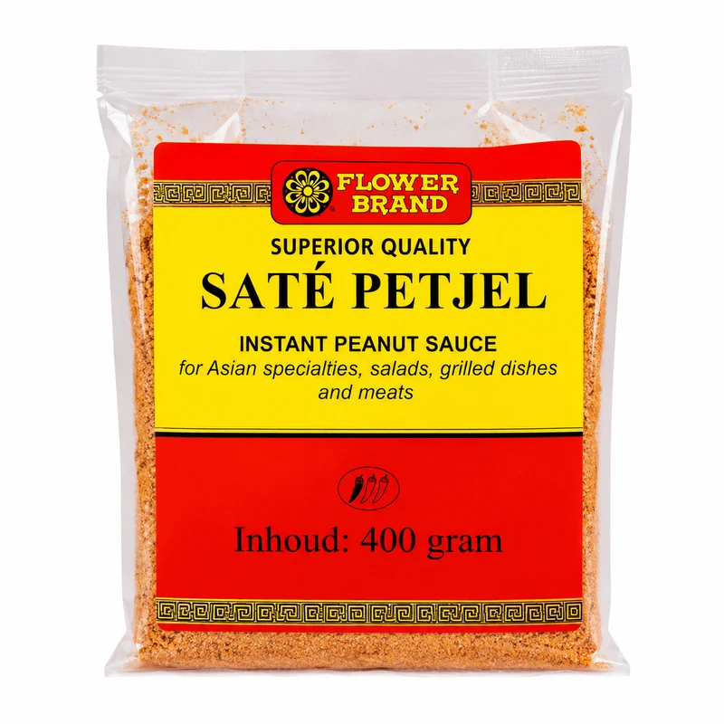 FLOWER BRAND SATÉ PETJEL ZAK 400 GR.