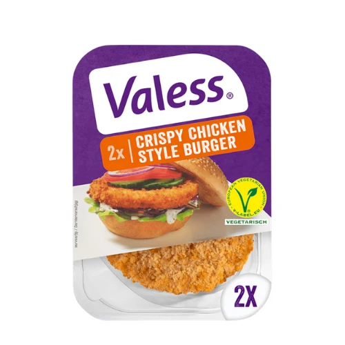 Valess veget. crispy chicken burger 2 st.