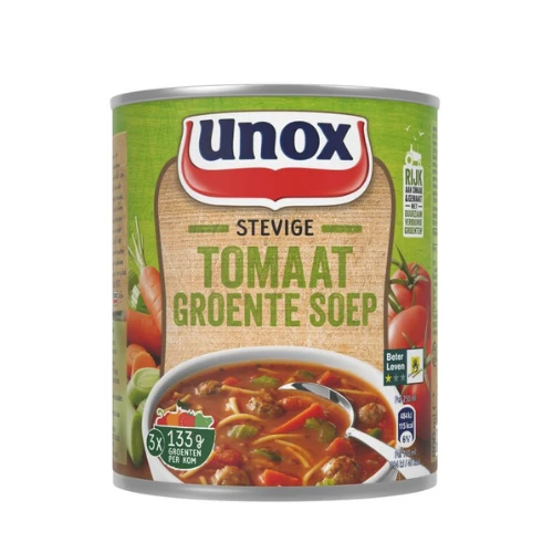 Unox stevige tomaten groentesoep 800 ml.