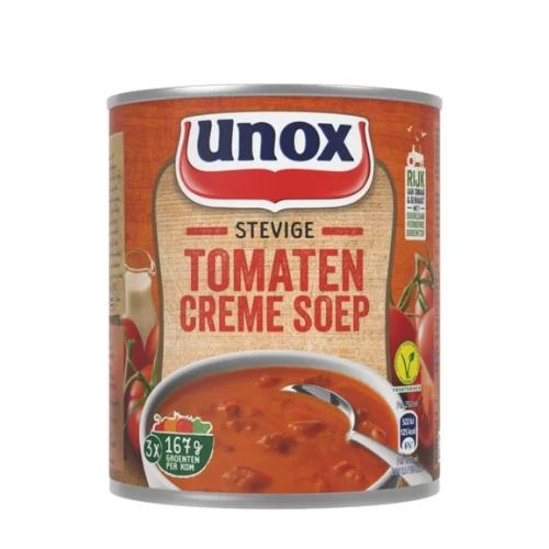 Unox stevige tomaten cremesoep 800 ml.