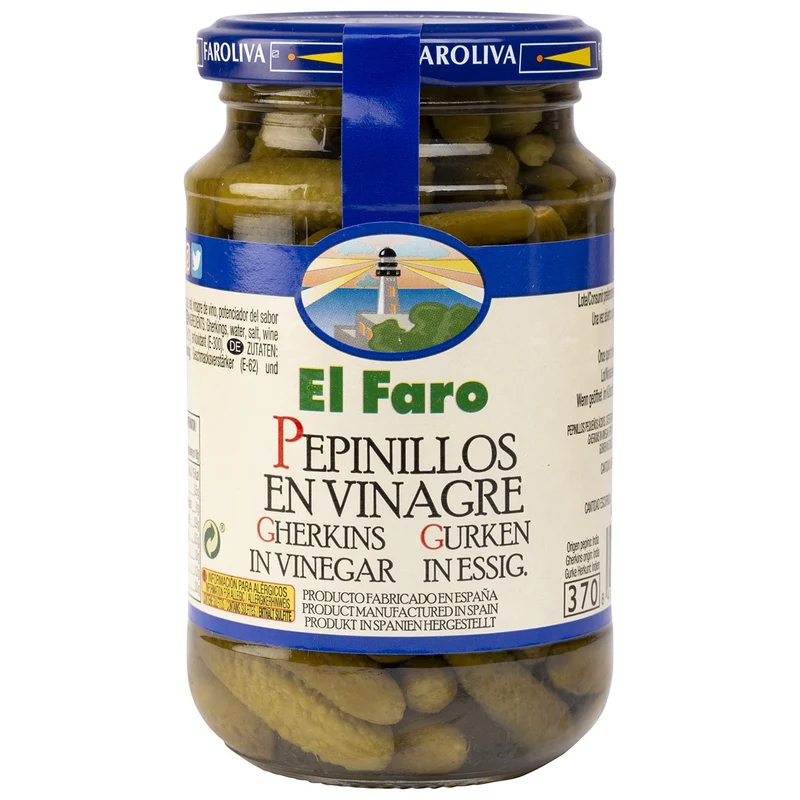EL FARO PEPINILLOS EN VINAGRE 200 GR.