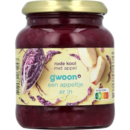 G'woon rode kool met appel 340 ml