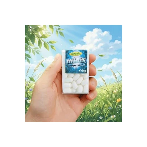 Woogie mints peppermint suikerdrag. 16 gr.