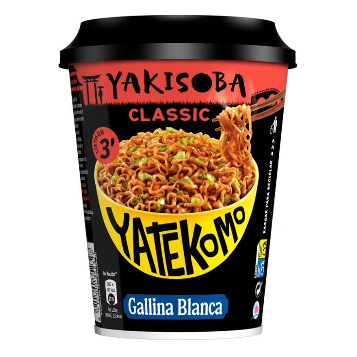 YATEKOMO G.B. YAKISOBA CLÁS. VASO 8x93 GR.