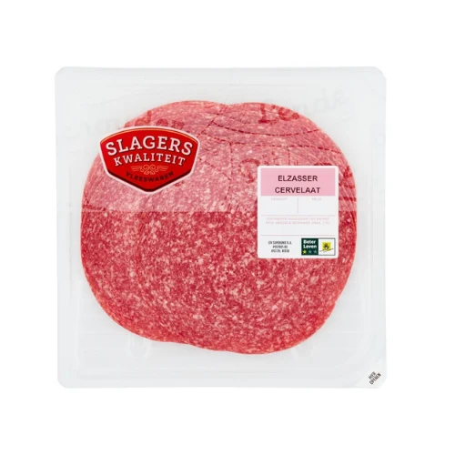 Slagerskwaliteit elzasser cervelaat 150 gr.