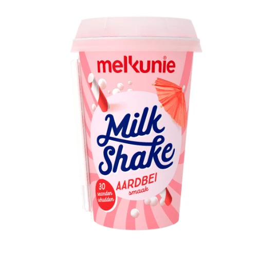 Melkunie milkshake aardbei 200 ml.
