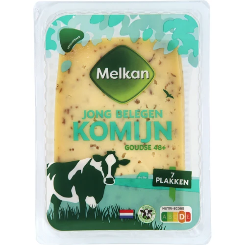 Melkan jong belegen komijn plak 7 st.