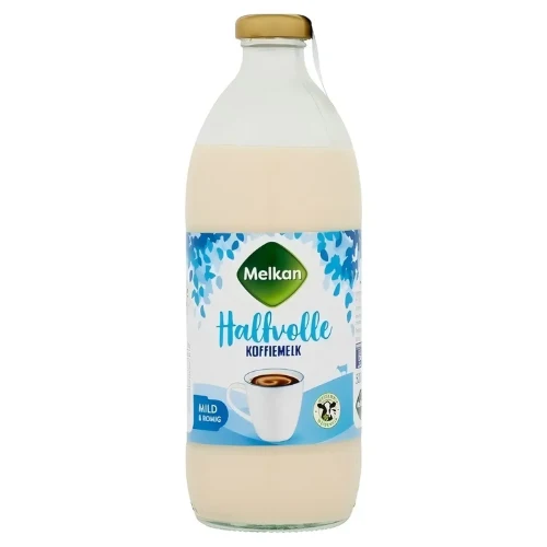 Melkan halfvolle koffiemelk 4% 471 ml.