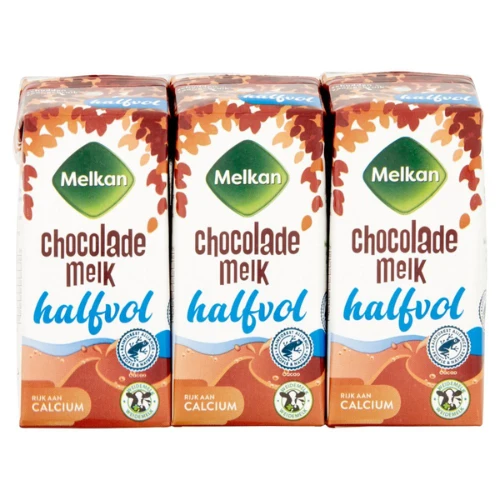 Melkan chocolademelk halfvol 6x200 ml.