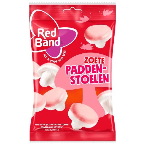 Red band zoete paddenstoelen zak 130 gr.