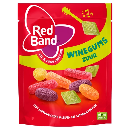 Red band winegums zuur 235 gr.