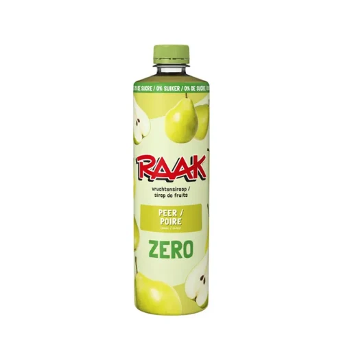 Raak siroop peer zero 750 ml.
