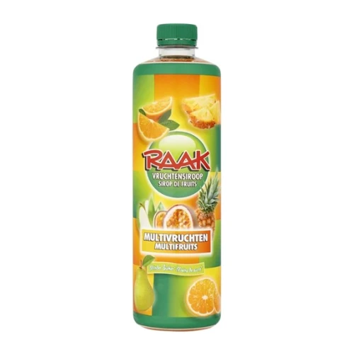 Raak siroop multivruchten 750 ml.