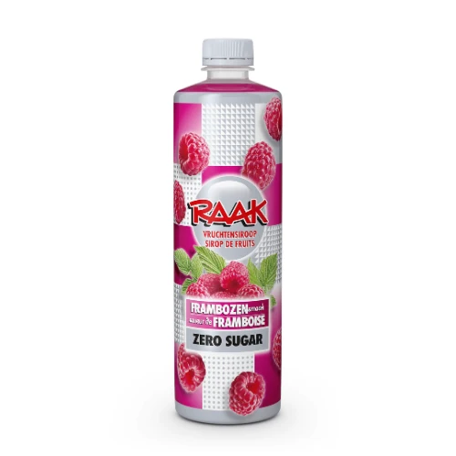 Raak siroop framboos zero 750 ml.