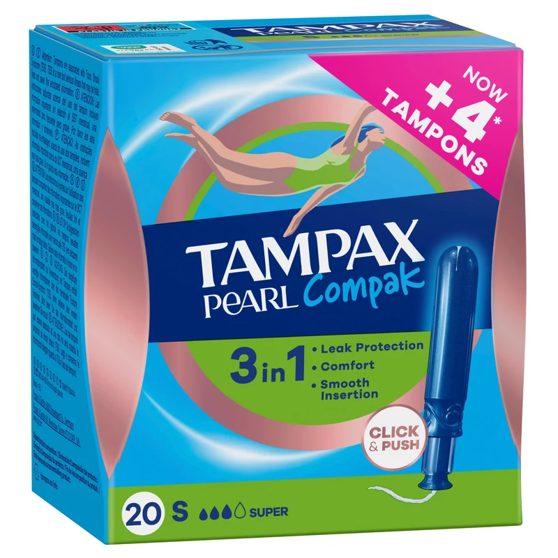 TAMPAX TAMPONES COMPAK PEARL SUP. 20 UND.