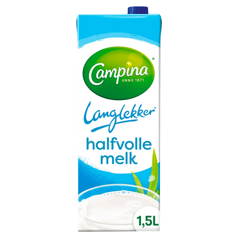 CAMPINA LANGLEKKER MELK HALFVOL 1500 ML.