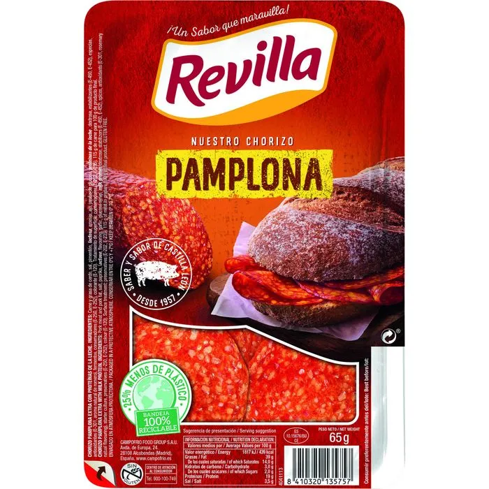 REVILLA CHORIZO PAMPLONA LONCHAS 65 GR.