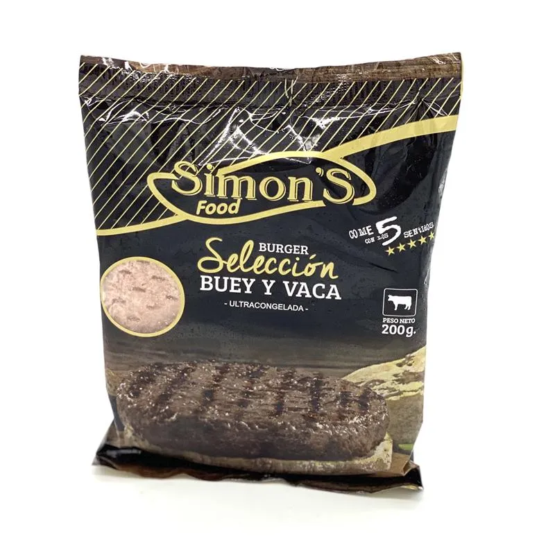 SIMON'S HAMBURGUESA VACA-BUEY 16x200 GR.