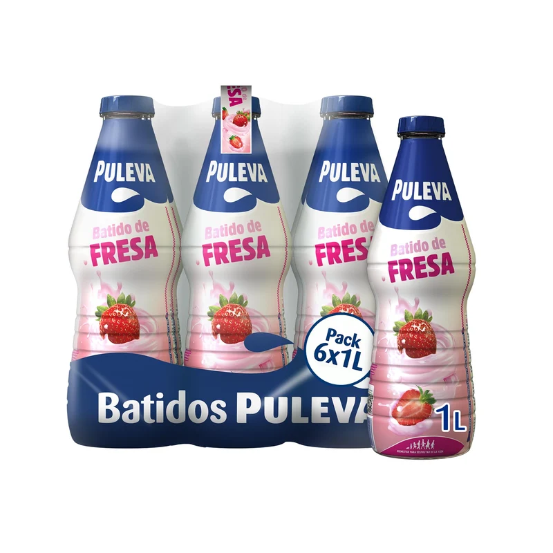 PULEVA BATIDO FRESA 6x1 LTR.