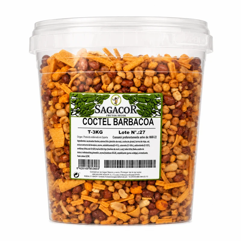 SAGACOR COCTAIL BARBACOA CUBO 3 KG.