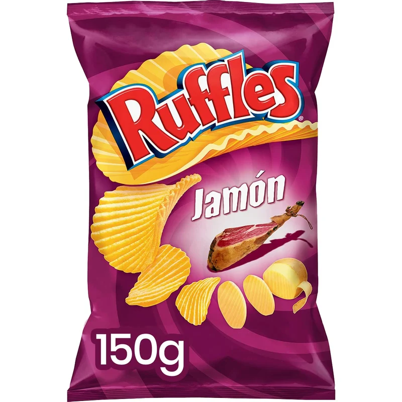 LAYS RUFFLES SABOR JAMÓN 130 GR.