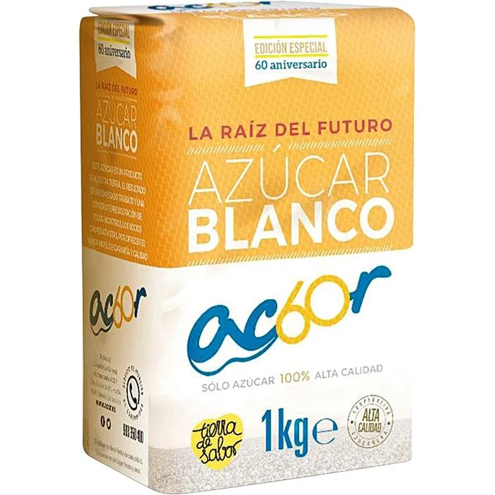 ACOR AZÚCAR BLANCA MOLIDA 1 KG.