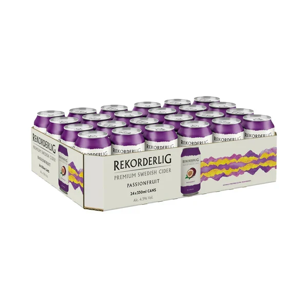 REKORDELIG PASSION FRUIT LATA 24x50 CL.